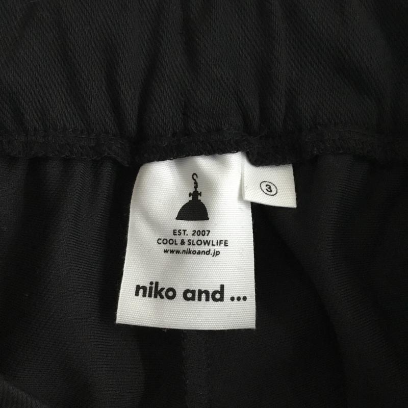 ニコアンド niko and... ボトムス ボトムス S216IL39AD ストレッチパンツ 裾スリット 3 無地 黒 / ブラック /  レディース USED 古着 中古 10107029