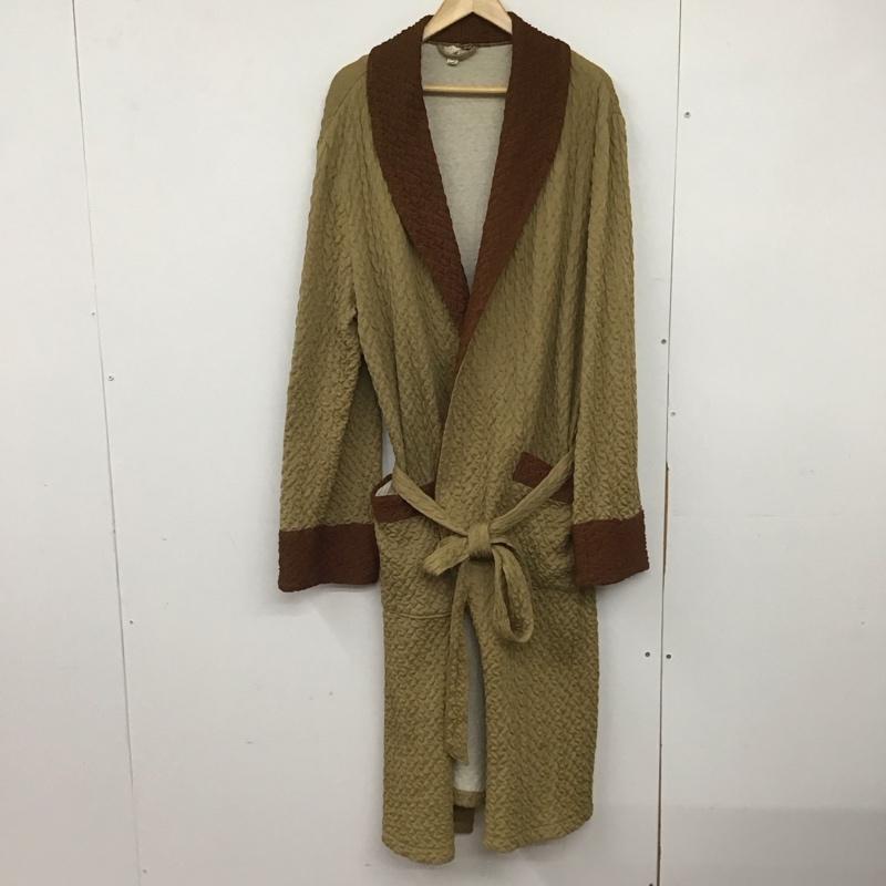 古着 USED カーディガン 長袖 ロング丈 ガウン 無地 ベージュ / ベージュ / X 茶 / ブラウン /  メンズ USED 古着 中古 10146489