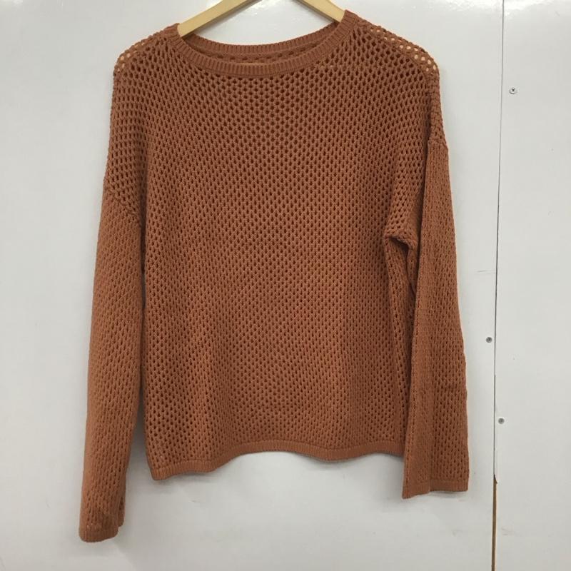 ローリーズファーム LOWRYS FARM ニット、セーター 長袖 FREE 無地 茶 / ブラウン /  レディース USED 古着 中古 10146756