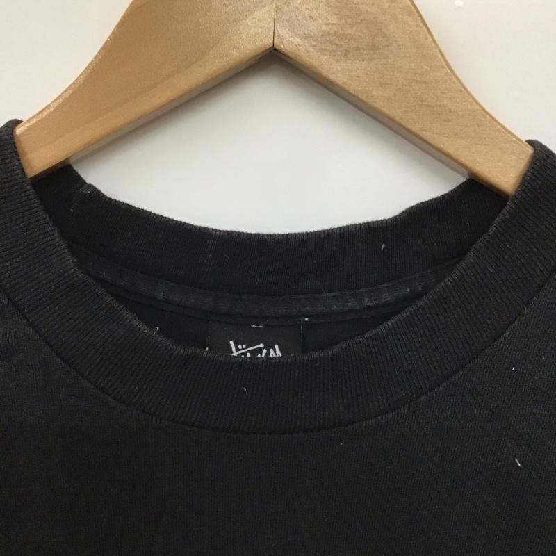 ステューシー STUSSY Tシャツ 半袖 半袖カットソー プリントTシャツ クルーネックカットソー M プリント 黒 / ブラック /  メンズ USED 古着 中古 10128661