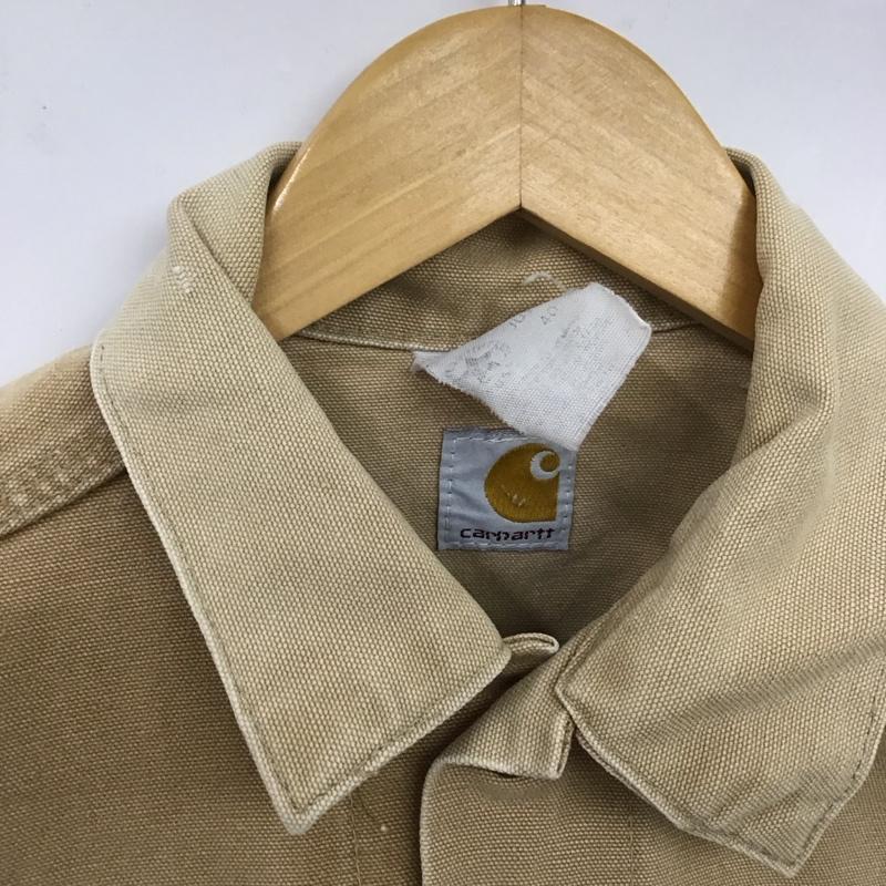 カーハート Carhartt ジャケット、上着 ジャケット、ブレザー デニムジャケット Gジャン アウター カジュアルジャケット 80s 100year 40 無地 ベージュ / ベージュ /  メンズ USED 古着 中古 10125132