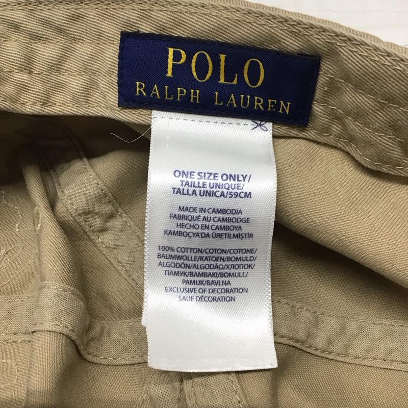 ポロラルフローレン POLO RALPH LAUREN 帽子 キャップ コットン ロゴ、文字 ベージュ / ベージュ /  メンズ USED 古着 中古 10120221