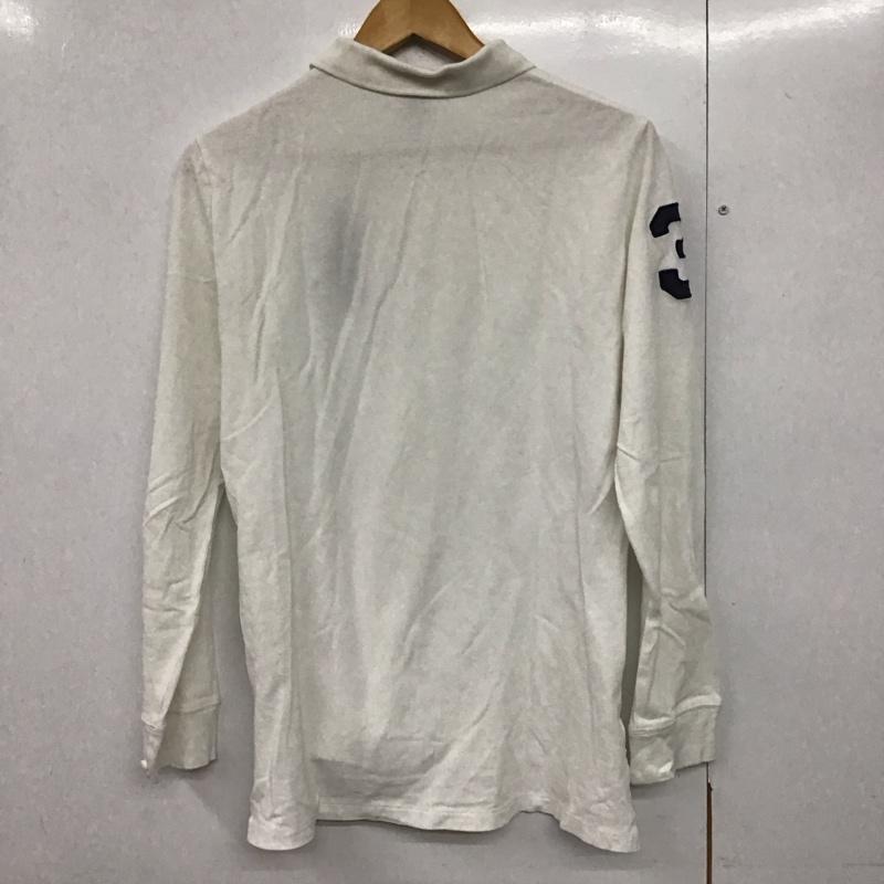 ポロバイラルフローレン Polo by RALPH LAUREN ポロシャツ 長袖 長袖ポロシャツ 長袖カットソー カラーシャツ XL ロゴ、文字 白 / ホワイト /  メンズ USED 古着 中古 10141473