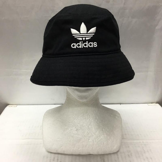 アディダス adidas 帽子 ハット AJ8995 オリジナルス BUCKET HAT CORE バケハ OSFX ロゴ、文字 黒 / ブラック /  メンズ USED 古着 中古 10109220