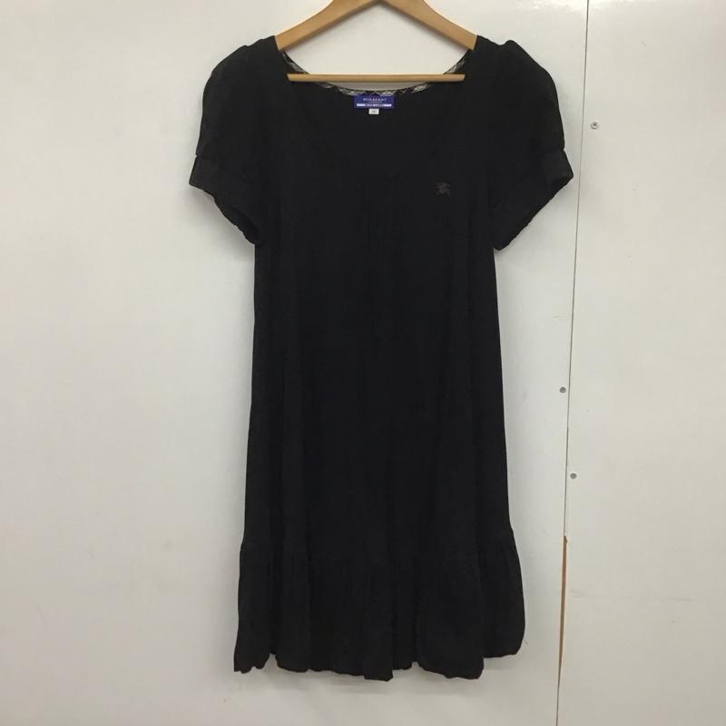バーバリーブルーレーベル BURBERRY BLUE LABEL ワンピース ミニスカート 38 無地 黒 / ブラック /  レディース USED 古着 中古 10143755