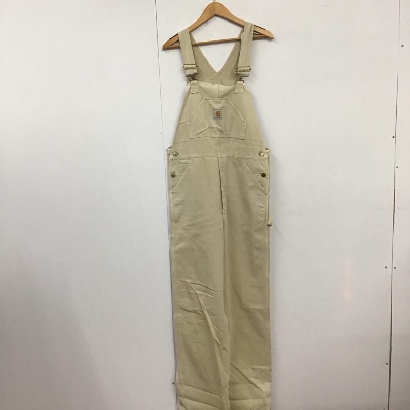 カーハート Carhartt サロペット・オーバーオール サロペット、オーバーオール 0070 E520-0711 コットン 日本製 34×34 ロゴ、文字 ベージュ / ベージュ /  メンズ USED 古着 中古 10107646