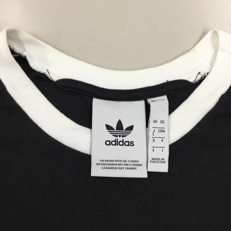 アディダス adidas Tシャツ 半袖 CW1202 3 STRIPES TEE 3本ライン L ロゴ、文字 黒 / ブラック / X 白 / ホワイト /  メンズ USED 古着 中古 10119811