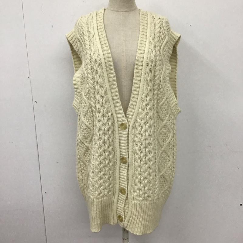 マウジー MOUSSY ベスト ベスト 010DAW70-5360 2WAYCABLESWITCHベスト ケーブルニットベスト ノースリーブカットソー FREE  白 / ホワイト /  レディース USED 古着 中古 10110895