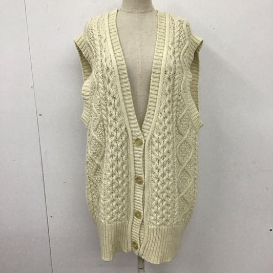 マウジー MOUSSY ベスト ベスト 010DAW70-5360 2WAYCABLESWITCHベスト ケーブルニットベスト ノースリーブカットソー FREE  白 / ホワイト /  レディース USED 古着 中古 10110895