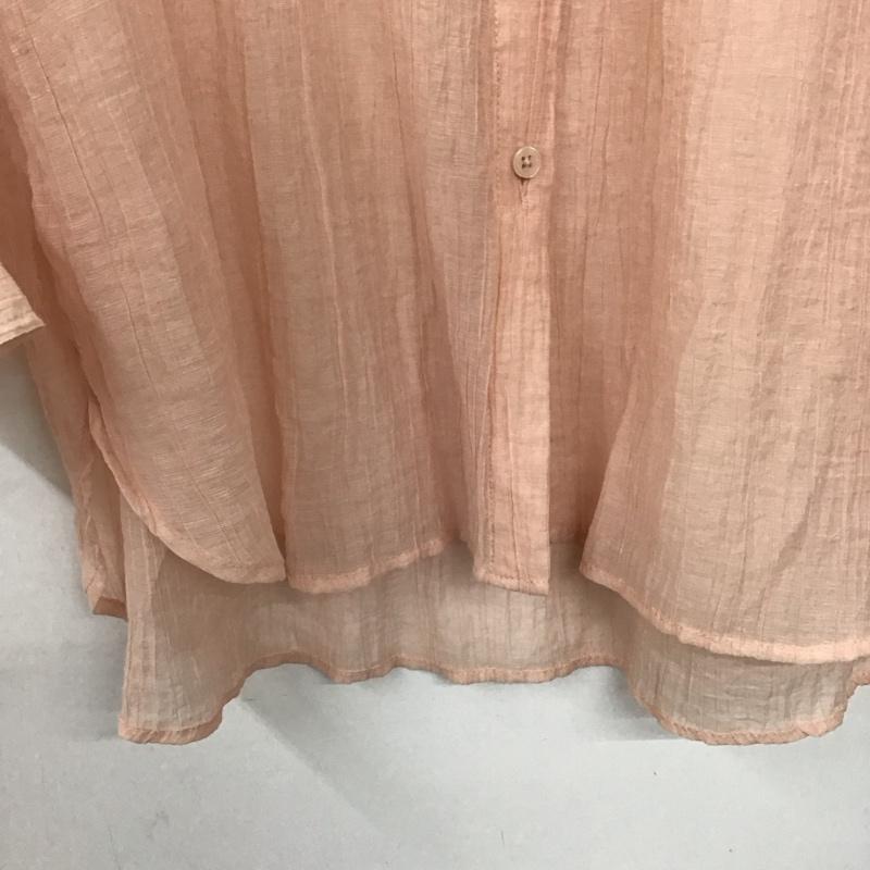 ローリーズファーム LOWRYS FARM シャツ、ブラウス 長袖 長袖シャツ 無地シャツ ノーカラーシャツ 2 無地 桃 / ピンク /  レディース USED 古着 中古 10142697