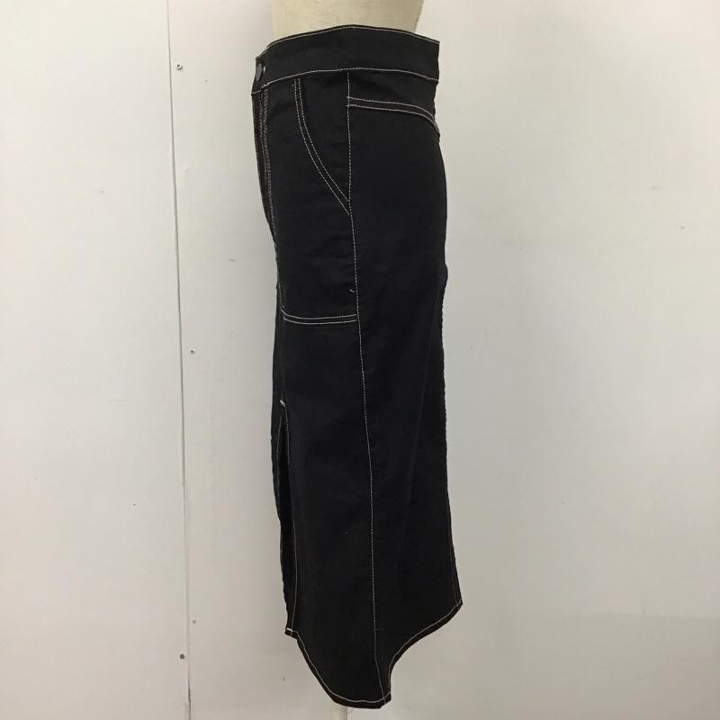 ザラ ZARA スカート ロングスカート 前スリット タイト ストレッチ XS 無地 黒 / ブラック /  レディース USED 古着 中古 10118458