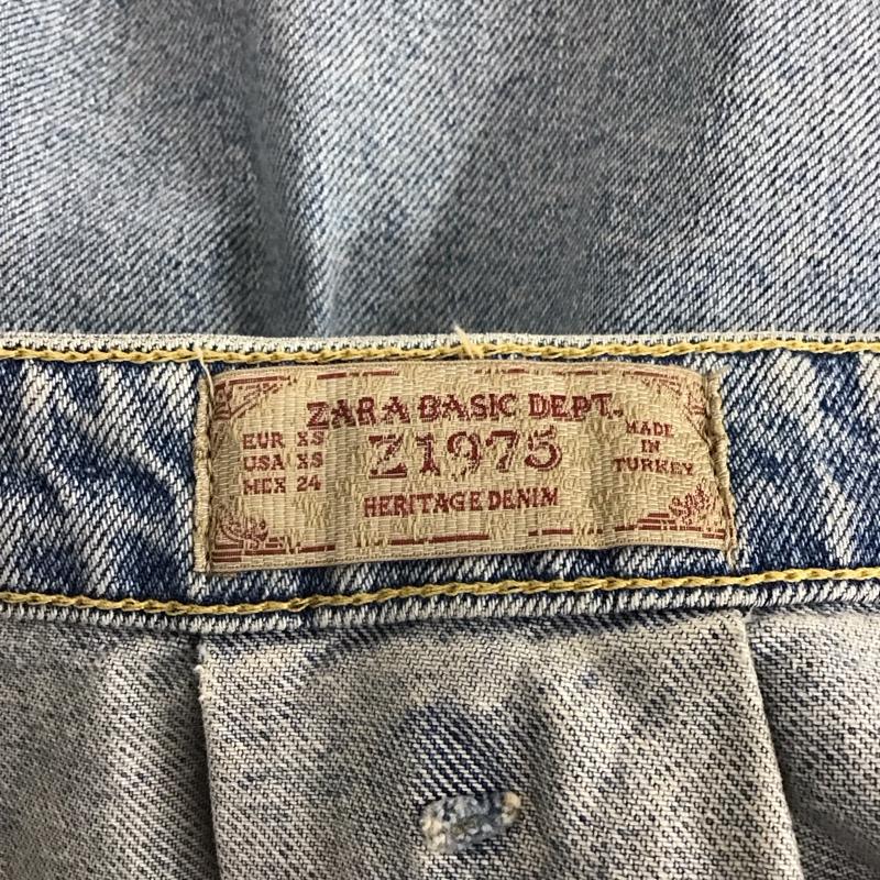ザラ ZARA スカート ロングスカート デニムスカート フロントボタン XS 無地 青 / ブルー /  レディース USED 古着 中古 10121553