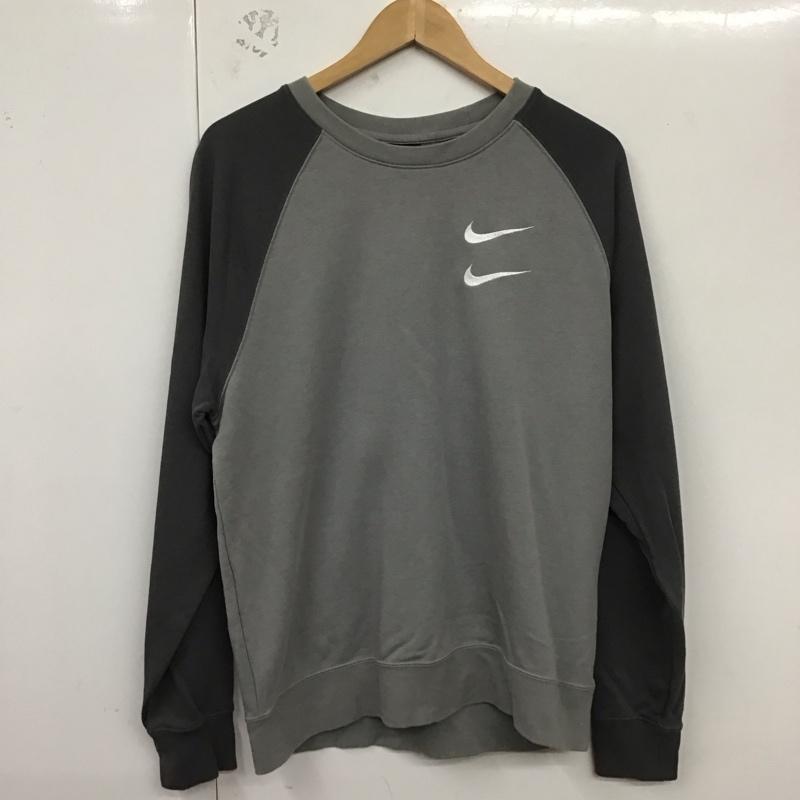 ナイキ NIKE トレーナー 長袖 db4960-073 長袖スウェット クルーネック L ロゴ、文字 灰 / グレー /  メンズ USED 古着 中古 10129265