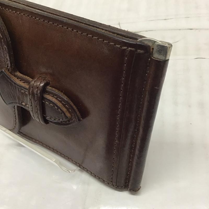 ポーター PORTER 財布 二つ折り 161-04649 MONEY CLIP 箱有 レザー 茶 / ブラウン /  メンズ USED 古着 中古 10113053