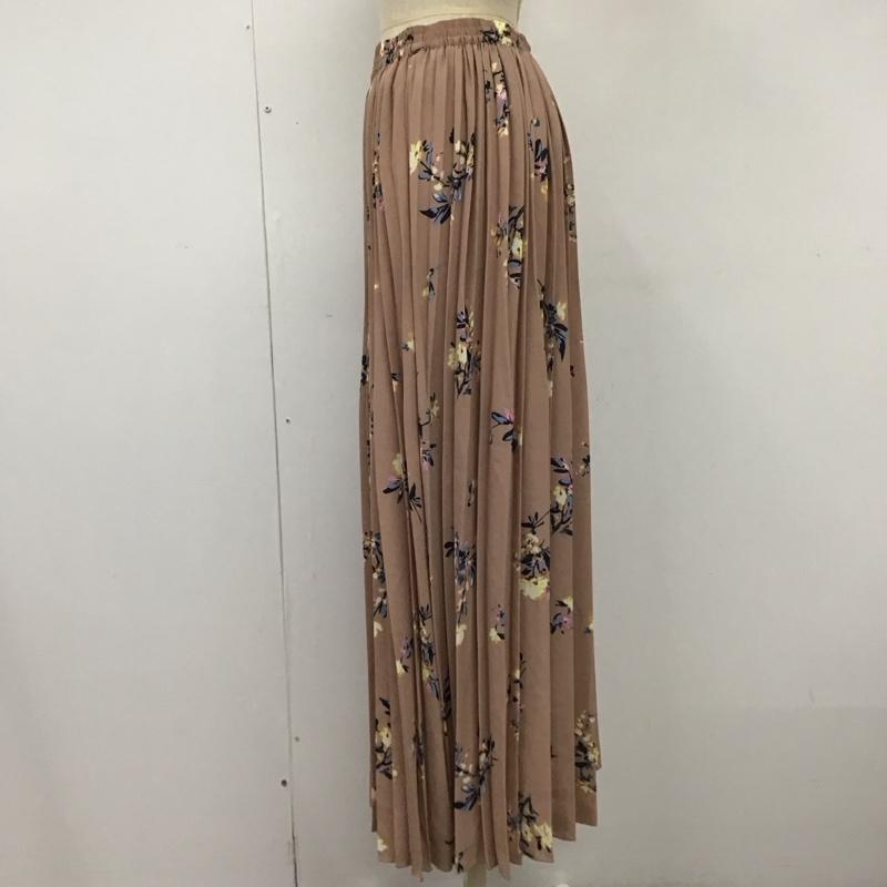 ニコアンド niko and... スカート ロングスカート ST94CM10KO プリーツスカート 花柄 桃 / ピンク /  レディース USED 古着 中古 10111544