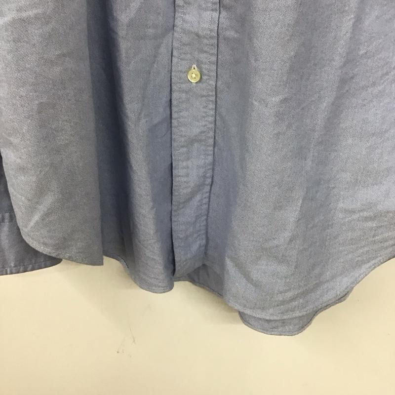 ラルフローレン RALPHLAUREN シャツ、ブラウス 長袖 長袖シャツ 無地シャツ カラーシャツ ボタンダウンシャツ ロゴ、文字 水色 / ライトブルー /  メンズ USED 古着 中古 10129477