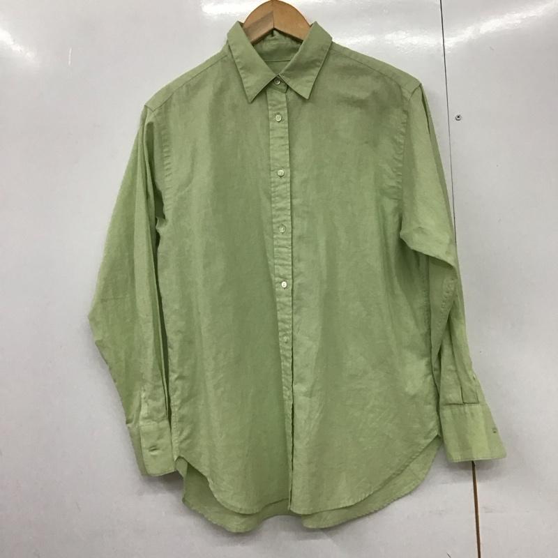 スローブイエナ SLOBE IENA シャツ、ブラウス 長袖 24-050-912-3000-1-0 綿麻レギュラーシャツ コットンリネン 無地 薄緑 / ライトグリーン /  レディース USED 古着 中古 10142146