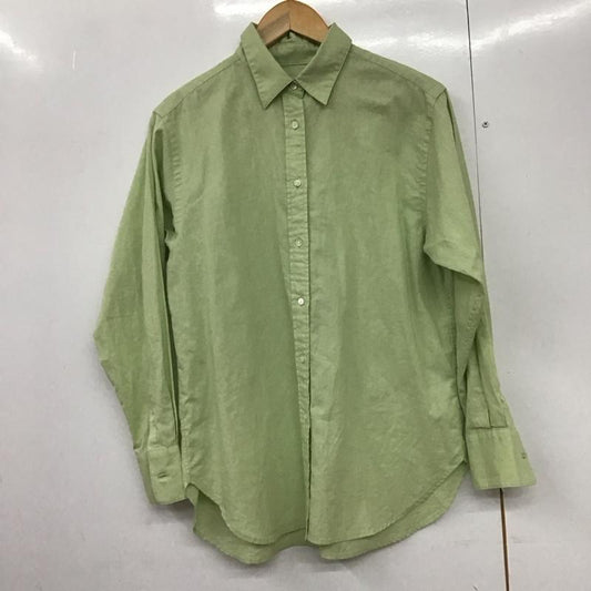 スローブイエナ SLOBE IENA シャツ、ブラウス 長袖 24-050-912-3000-1-0 綿麻レギュラーシャツ コットンリネン 無地 薄緑 / ライトグリーン /  レディース USED 古着 中古 10142146