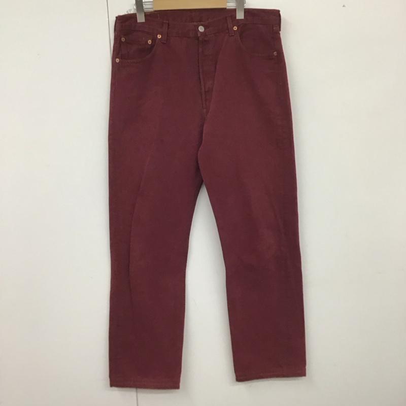リーバイストラウスアンドコー Levi Strauss & co. パンツ デニム、ジーンズ デニムパンツ ワイドパンツ カジュアルパンツ 90s ユーロ スペイン製 36 無地 えんじ / ワインレッド /  メンズ USED 古着 中古 10129644