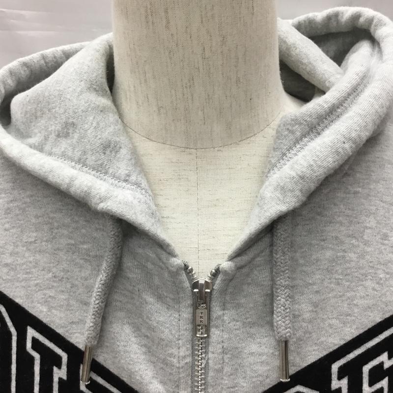 ディーゼル DIESEL パーカー 長袖 裏起毛 フルジップ スウェット L ロゴ、文字 灰 / グレー /  メンズ USED 古着 中古 10121385
