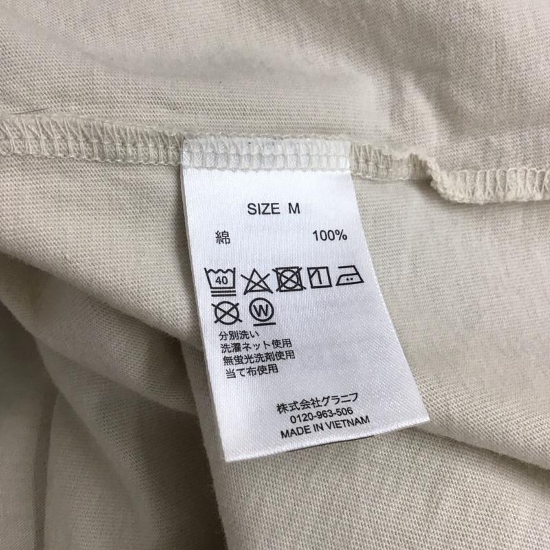 グラニフ graniph Tシャツ 半袖 半袖カットソー プリントTシャツ クルーネックカットソー M ロゴ、文字 ベージュ / ベージュ /  メンズ USED 古着 中古 10150927