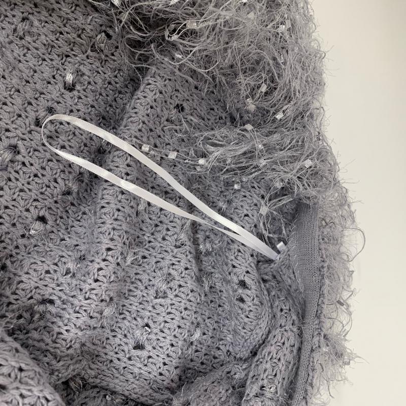 ワンアフター アナザー ナイスクラップ one after another NICE CLAUP カーディガン 長袖 2017 秋 autumn 830100 FREE  灰 / グレー /  レディース USED 古着 中古 10011842