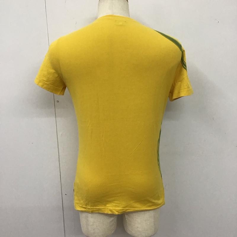アルマーニジーンズ ARMANI JEANS Tシャツ 半袖 半袖カットソー プリントTシャツ クルーネックカットソー M プリント 黄 / イエロー /  メンズ USED 古着 中古 10113742