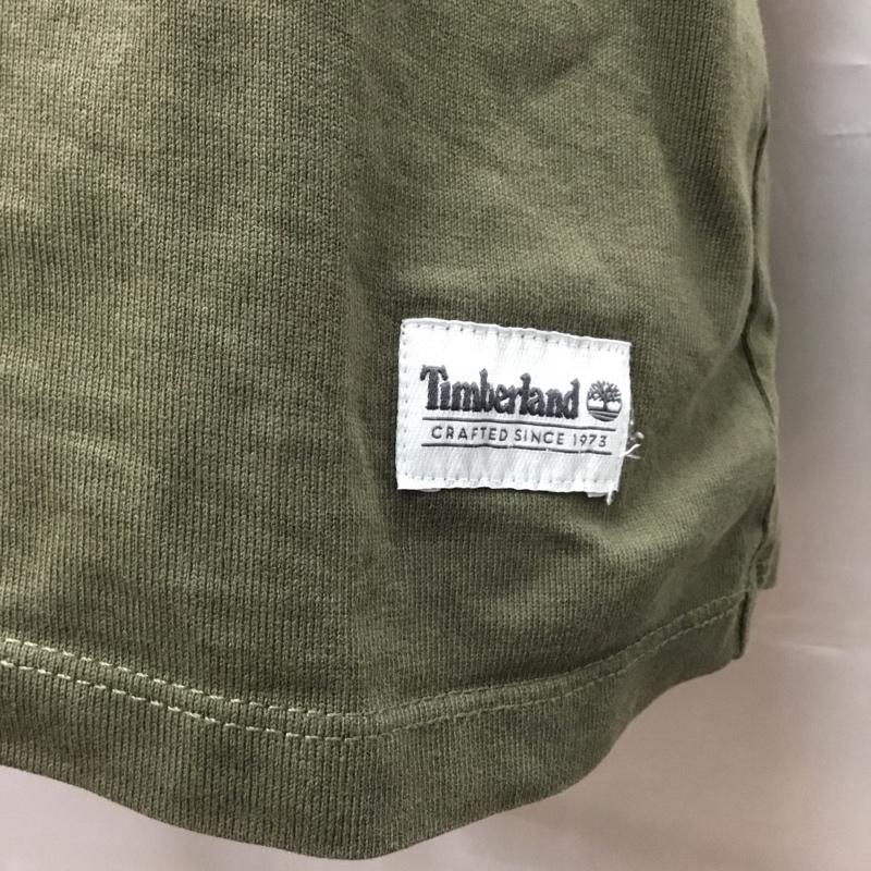 ティンバーランド Timberland Tシャツ 半袖 半袖カットソー プリントTシャツ クルーネックカットソー XL ロゴ、文字 カーキ / カーキ /  メンズ USED 古着 中古 10108381