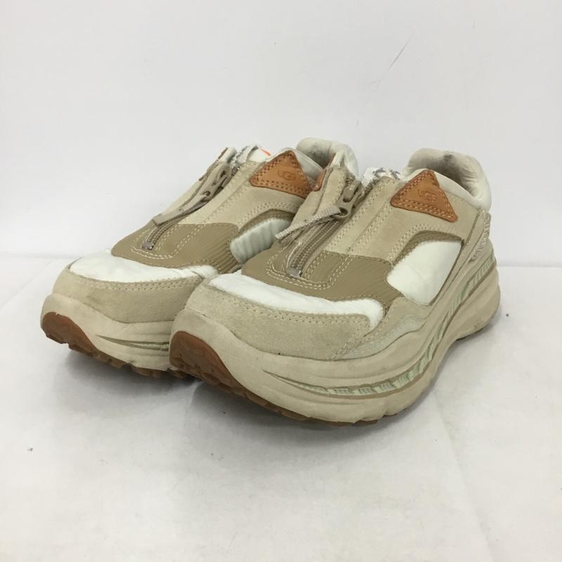 アグ UGG スニーカー スニーカー 1104187 CA805 MLT ジップスニーカー 24.5cm 24.5cm ロゴ、文字 ベージュ / ベージュ /  レディース USED 古着 中古 10141553