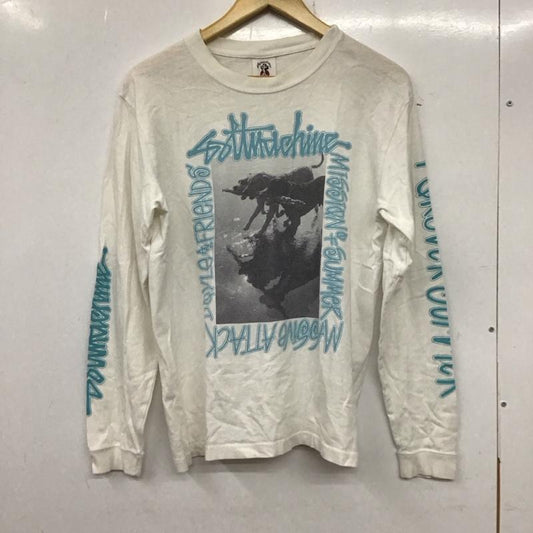 ソフト・マシーン SOFTMACHINE カットソー 長袖 長袖カットソー クルーネックカットソー プリントカットソー M プリント 白 / ホワイト /  メンズ USED 古着 中古 10137272
