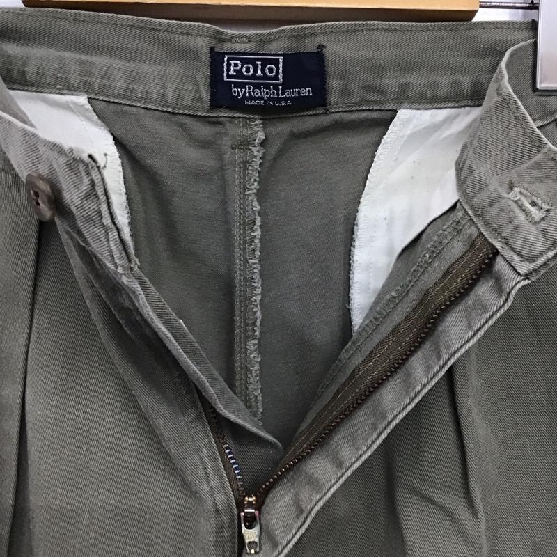 ポロバイラルフローレン Polo by RALPH LAUREN パンツ ワークパンツ、ペインターパンツ ワークパンツ チノパン ワイドパンツ usa製 無地 カーキ / カーキ /  メンズ USED 古着 中古 10148791