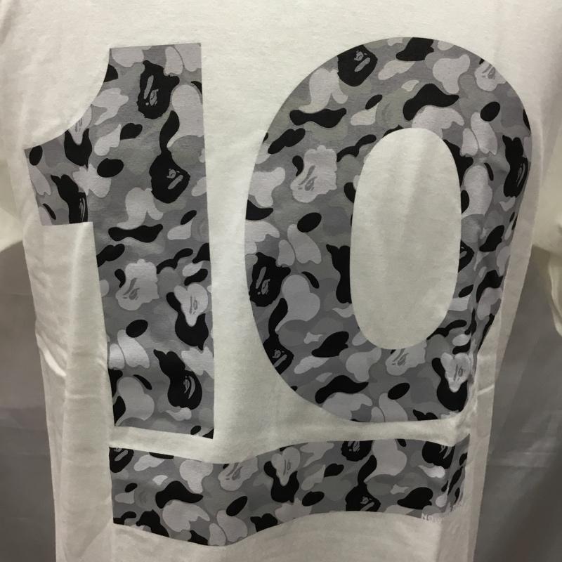 ベイプ BAPE Tシャツ 半袖 半袖カットソー プリントTシャツ クルーネックカットソー M プリント 白 / ホワイト /  メンズ USED 古着 中古 10114088