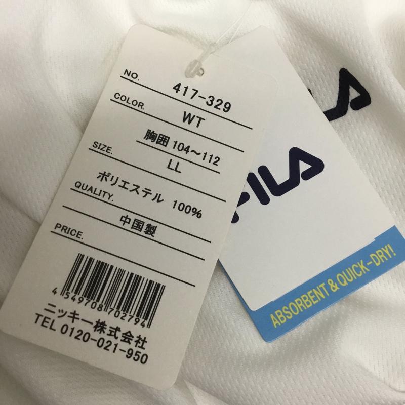 フィラ FILA Tシャツ 半袖 LL ロゴ、文字 X プリント 白 / ホワイト /  メンズ USED 古着 中古 10135035