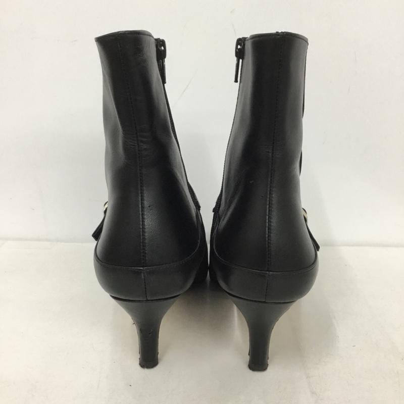 古着 USED ブーツ ショートブーツ ベルトショートブーツ ポインテッドトゥ 38 無地 黒 / ブラック /  レディース USED 古着 中古 10142832