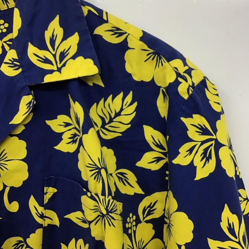 古着 USED シャツ、ブラウス 半袖 半袖シャツ プリントシャツ ポケットシャツ アロハシャツ XL プリント 青 / ブルー / X 黄 / イエロー /  メンズ USED 古着 中古 10137688