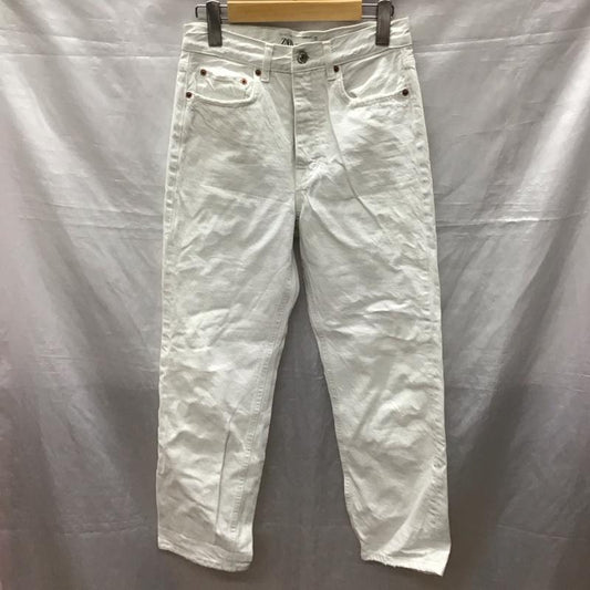 ザラ ZARA パンツ デニム、ジーンズ 6840 052 250 ホワイトデニム 無地 白 / ホワイト /  レディース USED 古着 中古 10123506