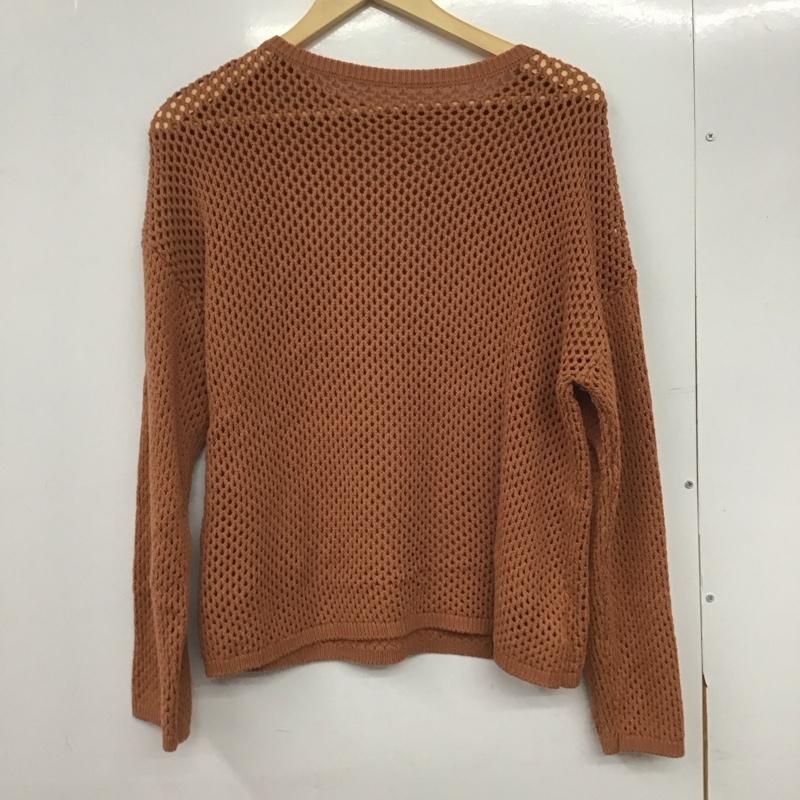 ローリーズファーム LOWRYS FARM ニット、セーター 長袖 FREE 無地 茶 / ブラウン /  レディース USED 古着 中古 10146756