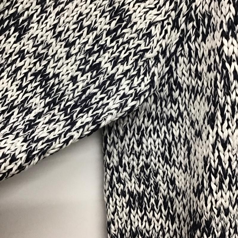 ジュンハシモト junhashimoto ニット、セーター 長袖 1091610012 TAPEYARN 長袖ニット クルーネック 2 総柄 白 / ホワイト / X 紺 / ネイビー /  メンズ USED 古着 中古 10144609