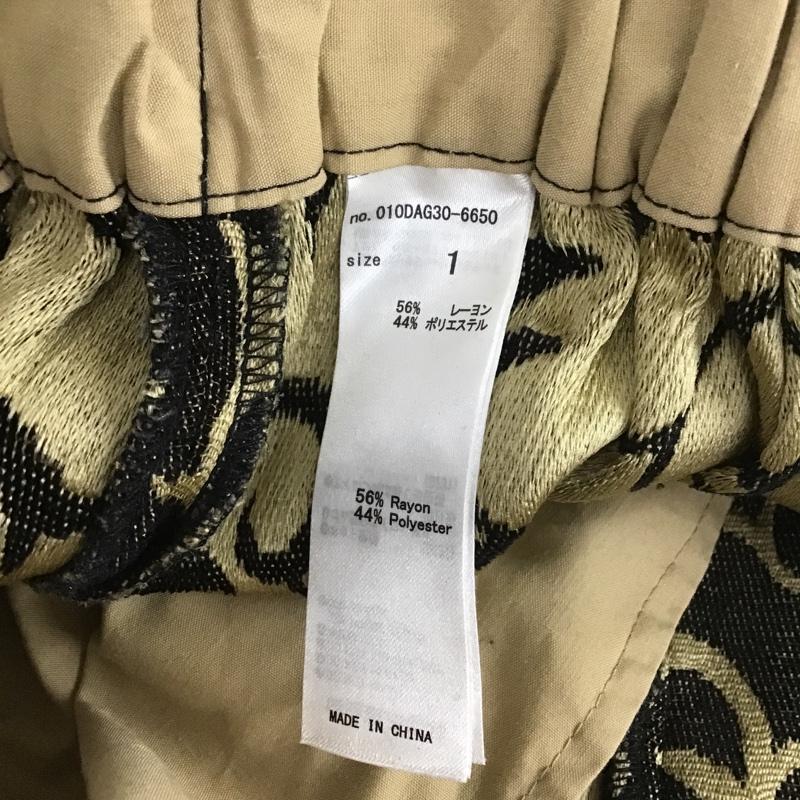 マウジー MOUSSY ボトムス ボトムス 010DAG30-6650 JACQUARDFLOWERPANTS フレアパンツ カジュアルパンツ 1 総柄 黒 / ブラック /  レディース USED 古着 中古 10105656