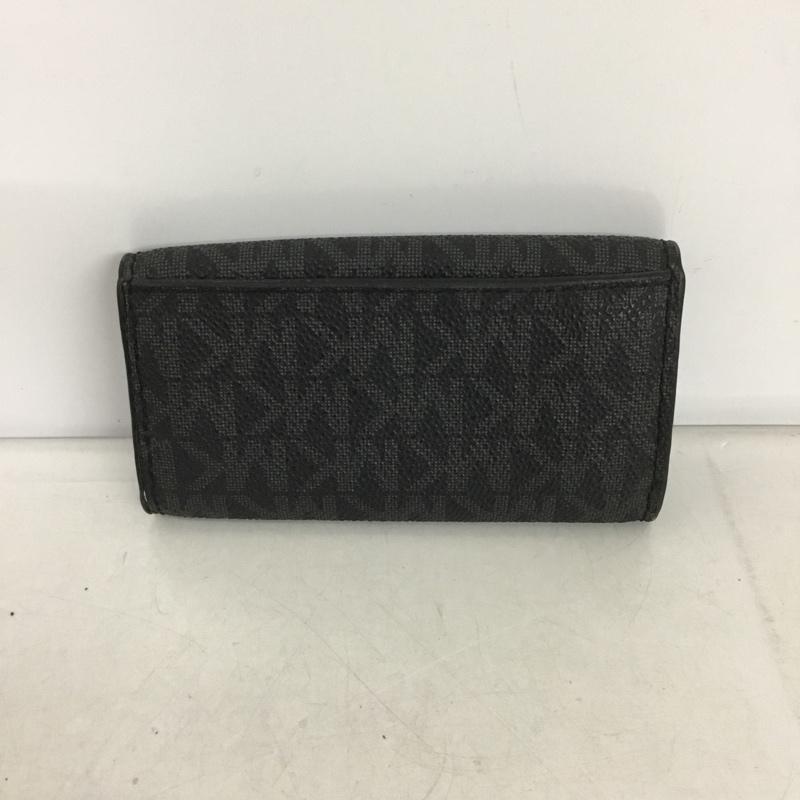 マイケルコース MICHAEL KORS キーケース キーケース MKシグネチャー COOPER ロゴ 総柄 黒 / ブラック /  メンズ USED 古着 中古 10142181