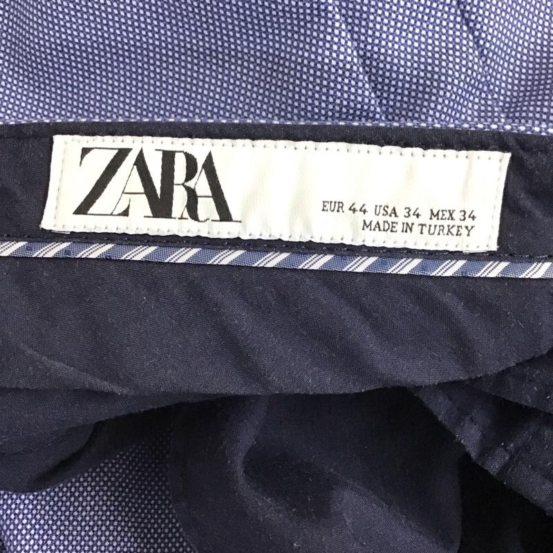 ザラ ZARA パンツ スラックス スラックスパンツ ワイドパンツ ストレッチパンツ 44 総柄 青 / ブルー /  メンズ USED 古着 中古 10129255