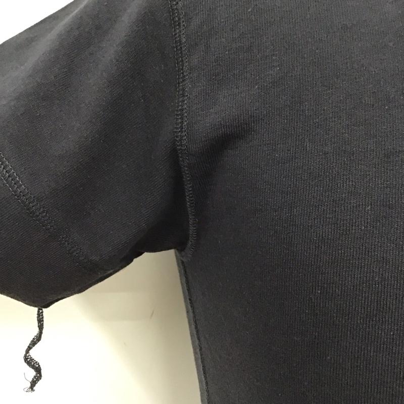 イーブルアクト EVILACT Tシャツ 半袖 ヘンリーネック S ロゴ、文字 紺 / ネイビー /  メンズ USED 古着 中古 10111199