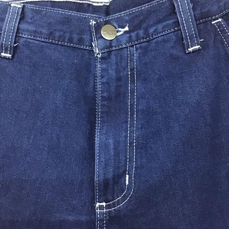 カーハート Carhartt パンツ ワークパンツ、ペインターパンツ デニムパンツ ワイドパンツ カジュアルパンツ 30インチ ロゴ、文字 インディゴ / インディゴ /  メンズ USED 古着 中古 10142605
