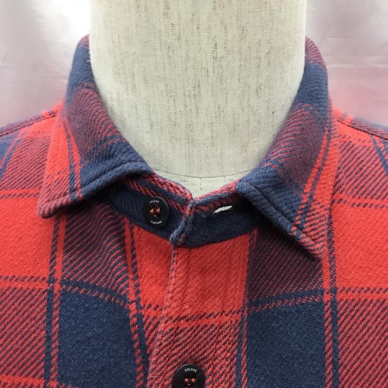 デラックス DELUXE シャツ、ブラウス 長袖 長袖シャツ カラーシャツ ポケットシャツ 長袖カットソー チェックシャツ L チェック マルチカラー / マルチカラー /  メンズ USED 古着 中古 10117541