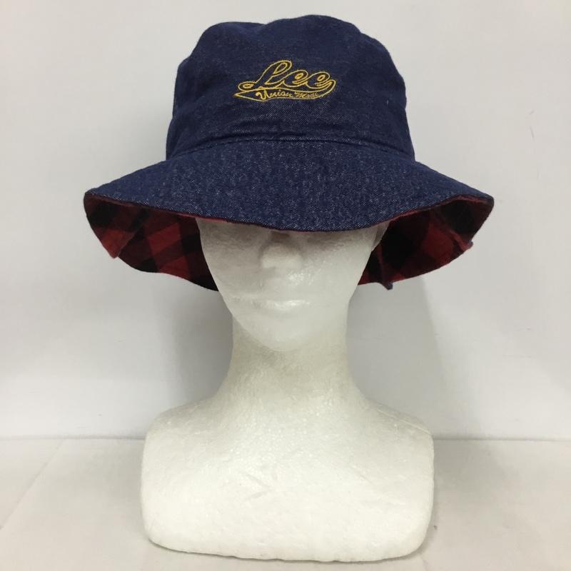 リー Lee 帽子 ハット LEE153914 バケットハット デニム タグ付き FREE ロゴ、文字 紺 / ネイビー /  メンズ USED 古着 中古 10131598