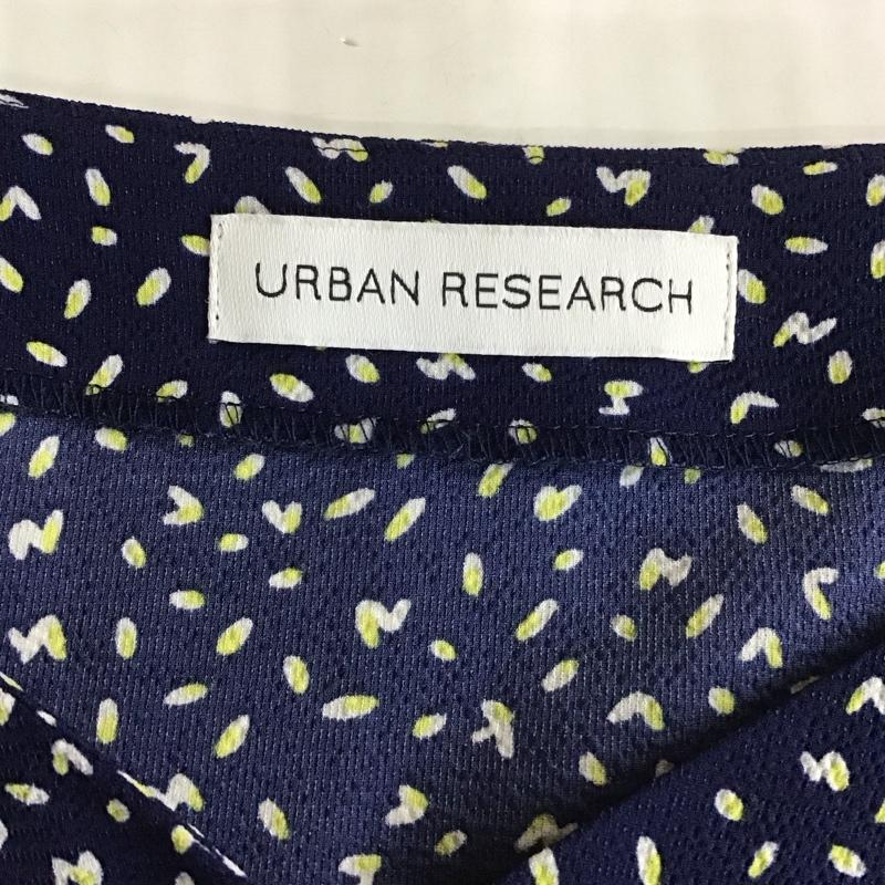 アーバンリサーチ URBAN RESEARCH ワンピース ロングスカート UR84-26C009 変形ドットプリントワンピース 半袖 FREE ドット 紺 / ネイビー /  レディース USED 古着 中古 10116476