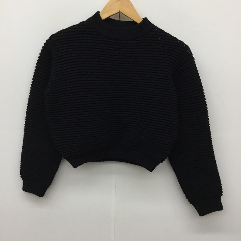 エモダ EMODA ニット、セーター 長袖 FREE 無地 黒 / ブラック /  レディース USED 古着 中古 10137909