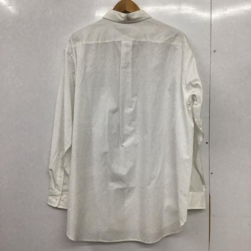 ユニクロ UNIQLO シャツ、ブラウス 長袖 331-436112 スーピマコットンシャツ 長袖シャツ L 無地 白 / ホワイト /  メンズ USED 古着 中古 10148817