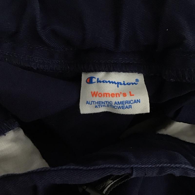 チャンピオン Champion ボトムス ボトムス CW-P208 ワイドパンツ L ワンポイント 紺 / ネイビー /  レディース USED 古着 中古 10122146