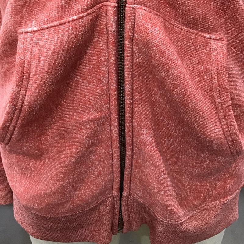 チャンピオン Champion パーカー 長袖 長袖パーカー フード付きパーカー ジップアップパーカートレーナー L 無地 赤 / レッド /  メンズ USED 古着 中古 10113878